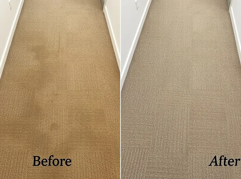 Office carpet cleaning before and after